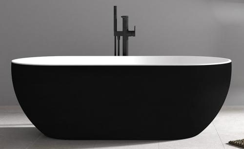 Акриловая ванна ABBER 170х80 черный матовый (AB9241MB)